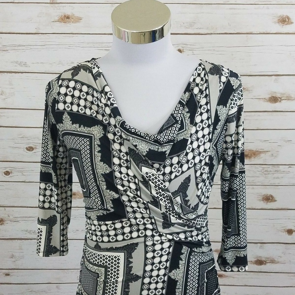 Worthington Women's Small Cowl Faux Wrap Blouse